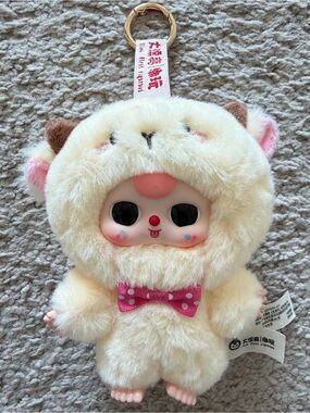 Authentic Baby Three Mimi Sheep Plush Keychain Bag Charm